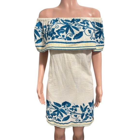 SCOTCH & SODA Women's Boho Off the Shoulder Dress with Embroidery - Picture 3 of 16